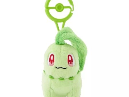 Pokemon Center Original Plush Doll with Carabiner Chikorita JAPAN OFFICIAL Cheap