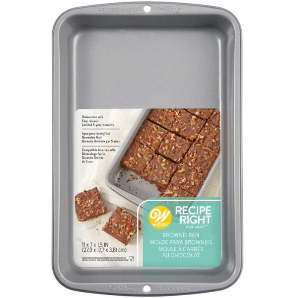 Recipe Right Non-Stick Brownie Pan, 11 x 7-Inch For Cheap