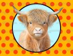 Baby Highland Cow Edible Cake Topper Image ABPID57437 Discount