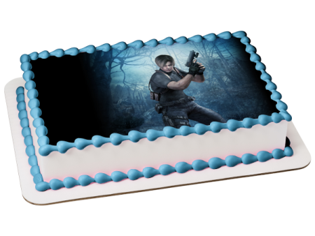 Resident Evil 4 Leon S. Kennedy Edible Cake Topper Image ABPID57402 Supply