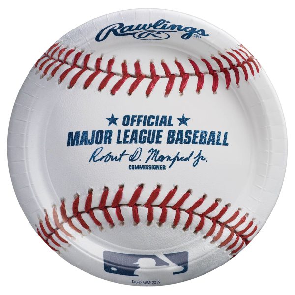 Rawlings™ Baseball 7  Round Plate, 8ct Online Sale