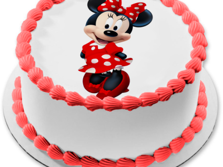 Minnie Mouse Hands Behind Her Back Edible Cake Topper Image ABPID57434 Sale