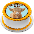 Baby Highland Cow Edible Cake Topper Image ABPID57437 Discount