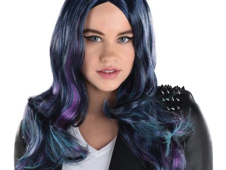 Oil Slick Navy Blue, Purple, and Turquoise Wig For Sale